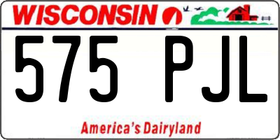 WI license plate 575PJL