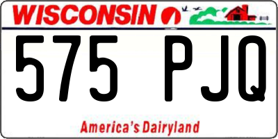 WI license plate 575PJQ