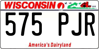 WI license plate 575PJR