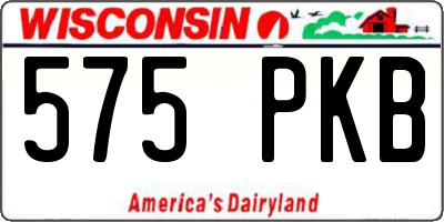 WI license plate 575PKB