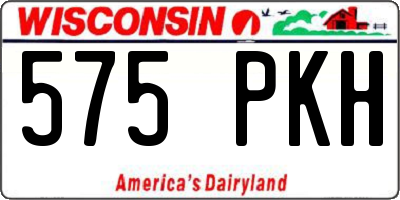 WI license plate 575PKH