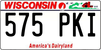 WI license plate 575PKI