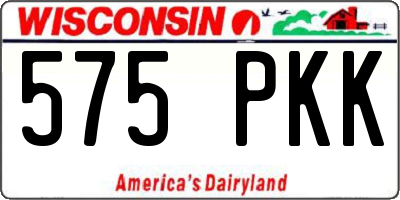 WI license plate 575PKK