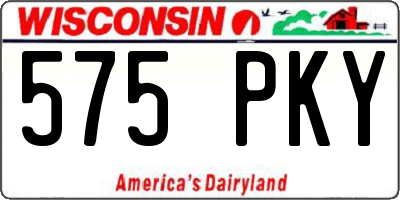 WI license plate 575PKY