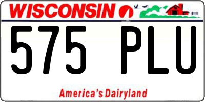 WI license plate 575PLU