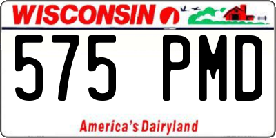 WI license plate 575PMD