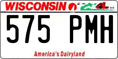 WI license plate 575PMH