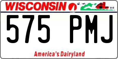 WI license plate 575PMJ