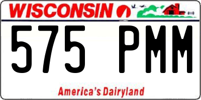 WI license plate 575PMM
