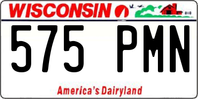 WI license plate 575PMN