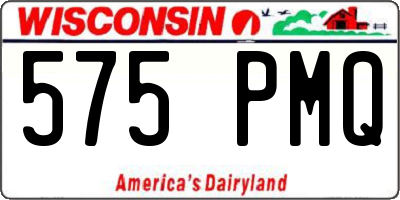 WI license plate 575PMQ