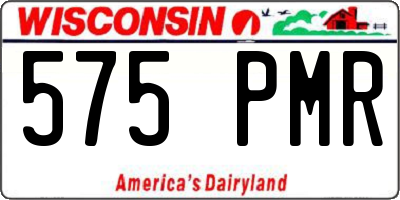 WI license plate 575PMR