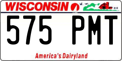 WI license plate 575PMT