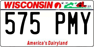WI license plate 575PMY