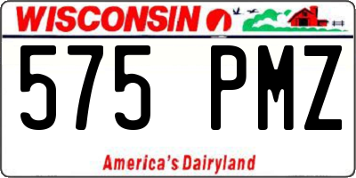 WI license plate 575PMZ