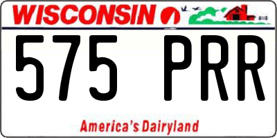 WI license plate 575PRR