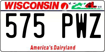 WI license plate 575PWZ