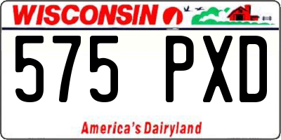 WI license plate 575PXD