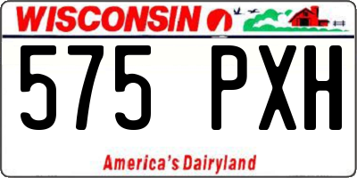 WI license plate 575PXH