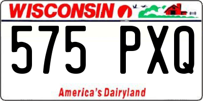 WI license plate 575PXQ