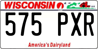 WI license plate 575PXR