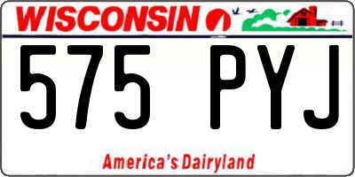 WI license plate 575PYJ