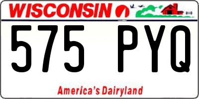 WI license plate 575PYQ
