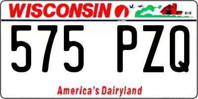 WI license plate 575PZQ
