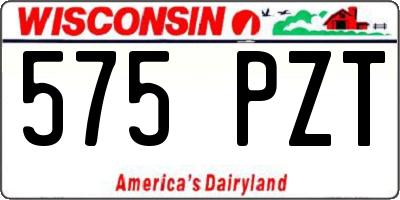 WI license plate 575PZT