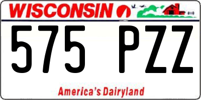 WI license plate 575PZZ