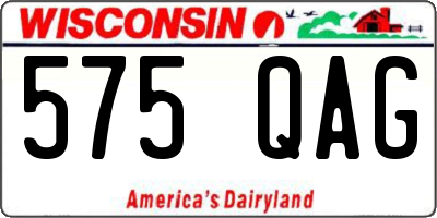 WI license plate 575QAG