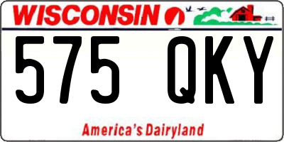 WI license plate 575QKY
