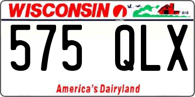 WI license plate 575QLX