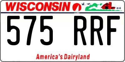 WI license plate 575RRF
