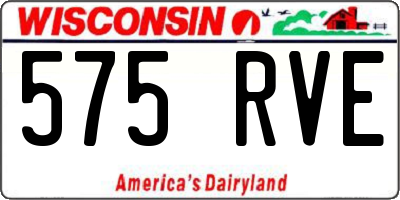 WI license plate 575RVE