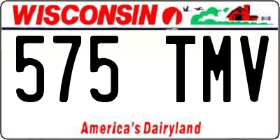 WI license plate 575TMV