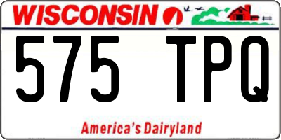 WI license plate 575TPQ