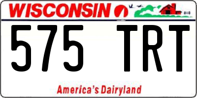 WI license plate 575TRT