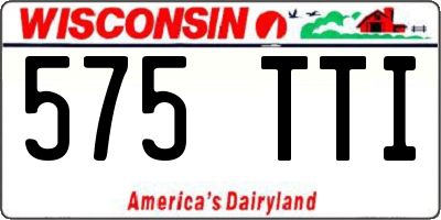 WI license plate 575TTI