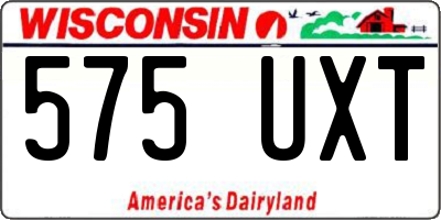 WI license plate 575UXT