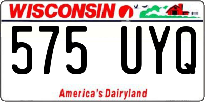 WI license plate 575UYQ