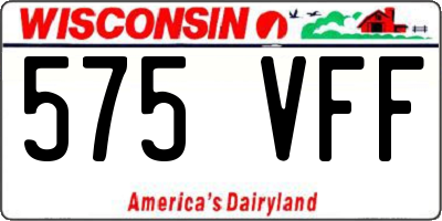 WI license plate 575VFF