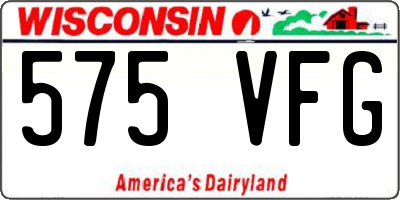 WI license plate 575VFG