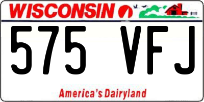WI license plate 575VFJ