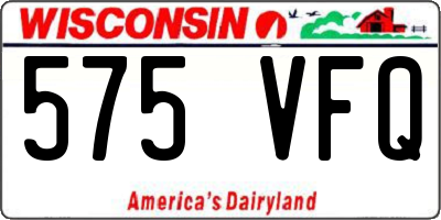 WI license plate 575VFQ
