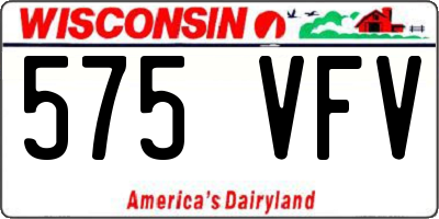 WI license plate 575VFV