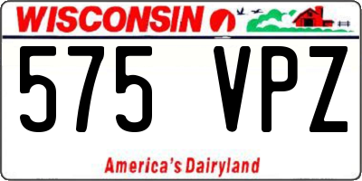 WI license plate 575VPZ