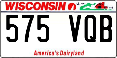 WI license plate 575VQB