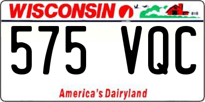 WI license plate 575VQC