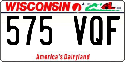 WI license plate 575VQF